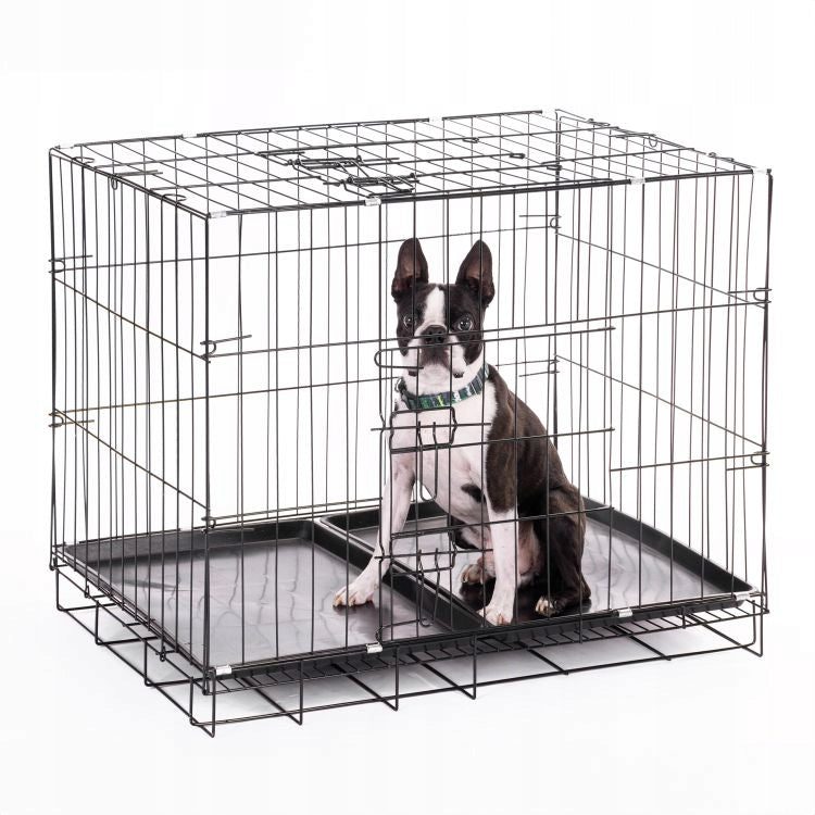 KENNEL CAGE Folding Metal Pet Cat Dog 99x60x70cm XXL Packaging status original