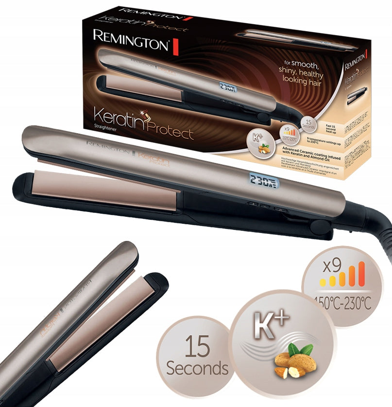 KERATIN PROTECT CERAMIC STRAIGHTENER WITH KERATIN ALMOND OIL S8540