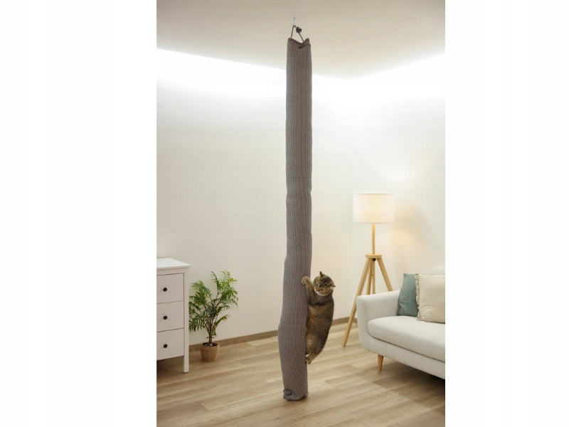 KERBL Climber Scratcher ceiling bag cat climbing toy 240 cm Color gray