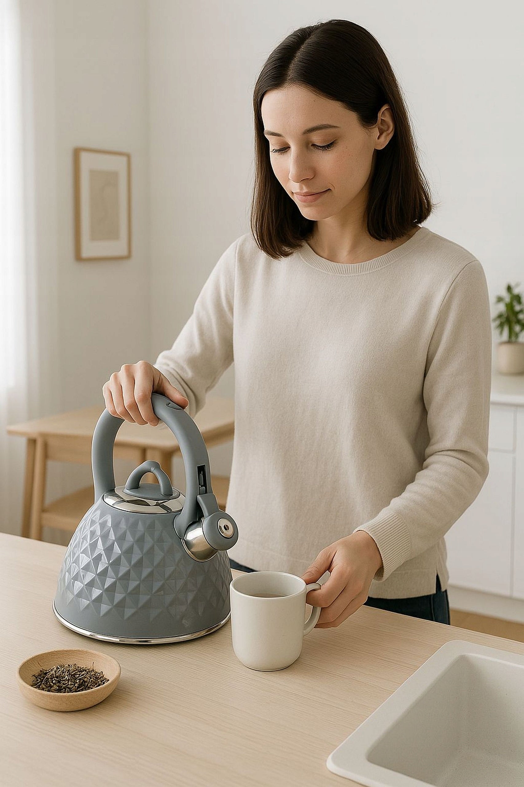 KETTLE 2,8L with Whistle Diamond LARGE INDUCTION Gas PROMIS TMC14 DIAMOND Manufacturer code TMC14B