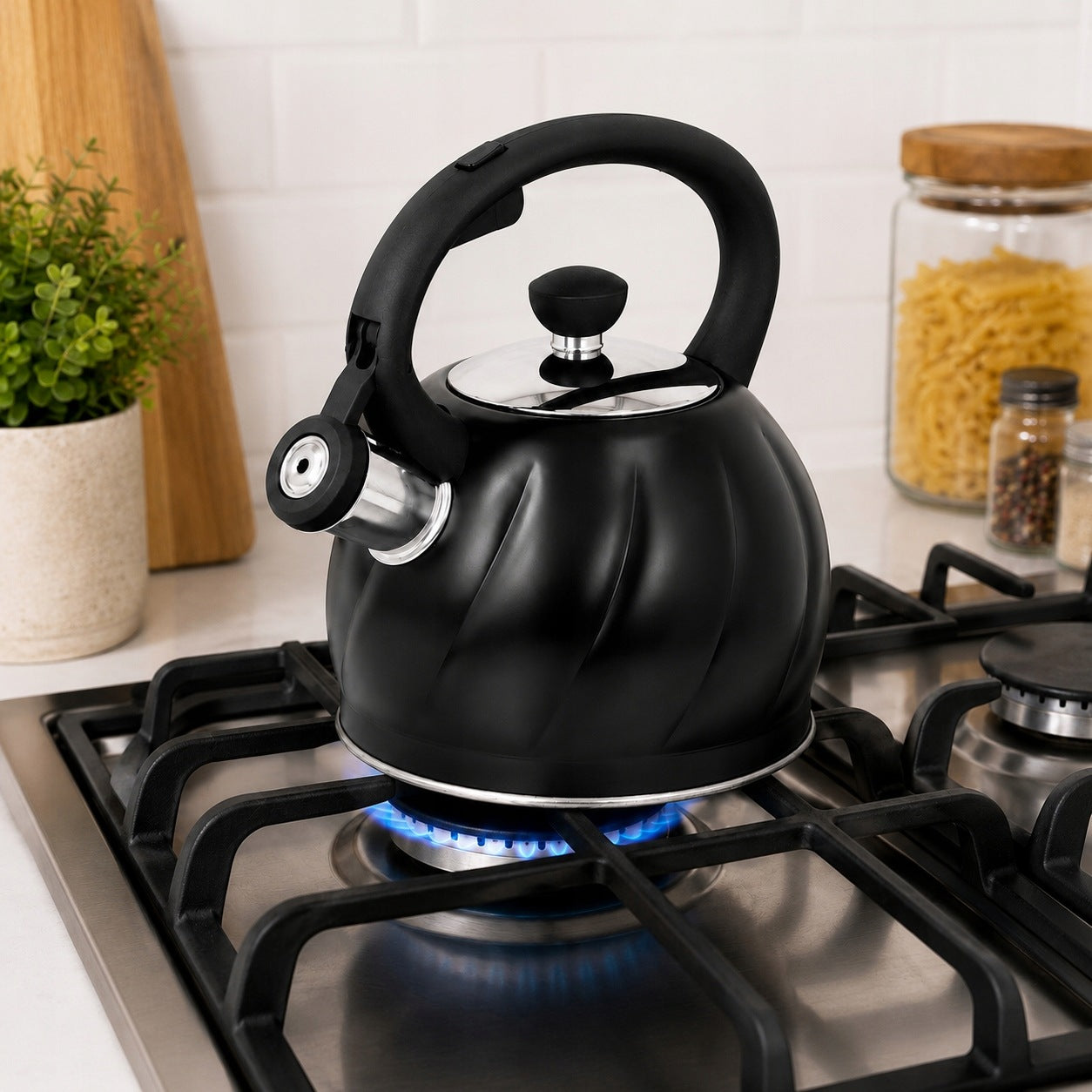 KETTLE WITH WHISTLE 1,5 L STAINLESS STEEL INDUCTION GAS SMALL Packaging status original