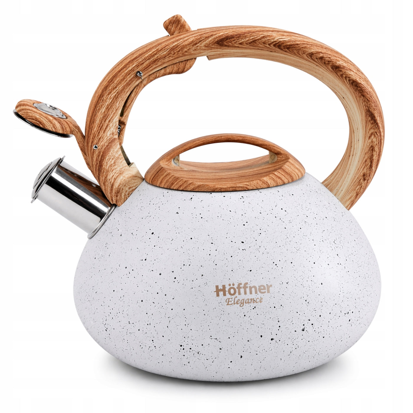 KETTLE WITH WHISTLE TRADITIONAL FOR GAS INDUCTION STAINLESS STEEL LARGE WHITE Packaging status original
