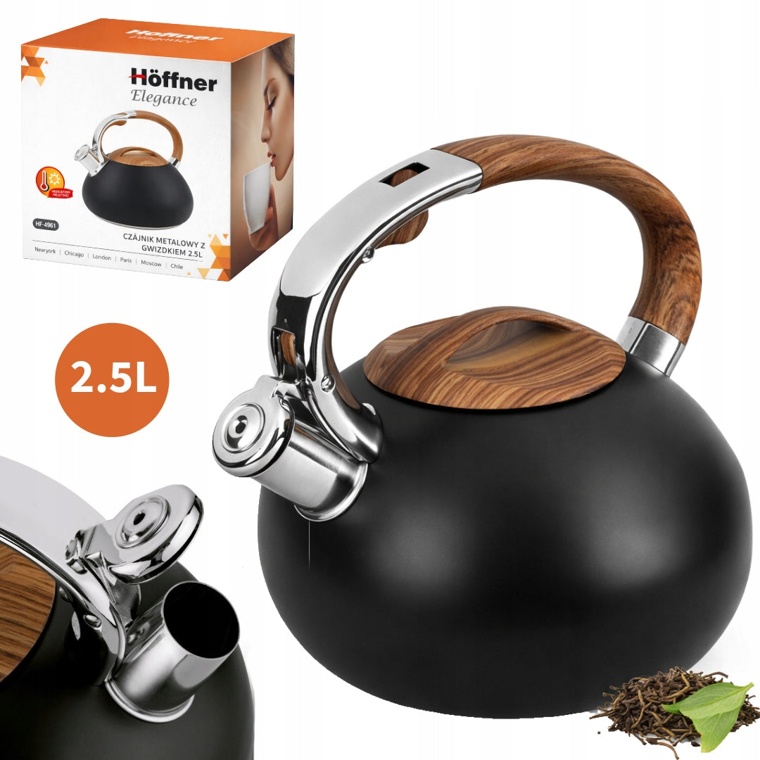 KETTLE WITH WHISTLE TRADITIONAL INDUCTION GAS STAINLESS STEEL 2.5l