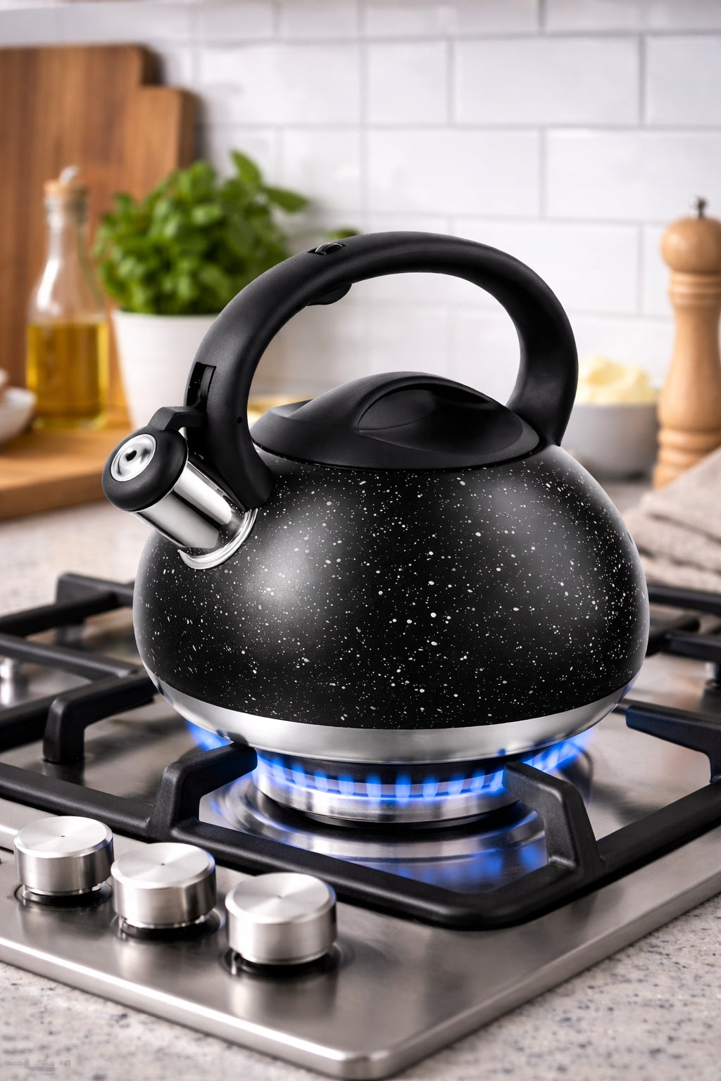 KETTLE WITH WHISTLE TRADITIONAL INDUCTION GAS STAINLESS STEEL LARGE 3 L Packaging status original