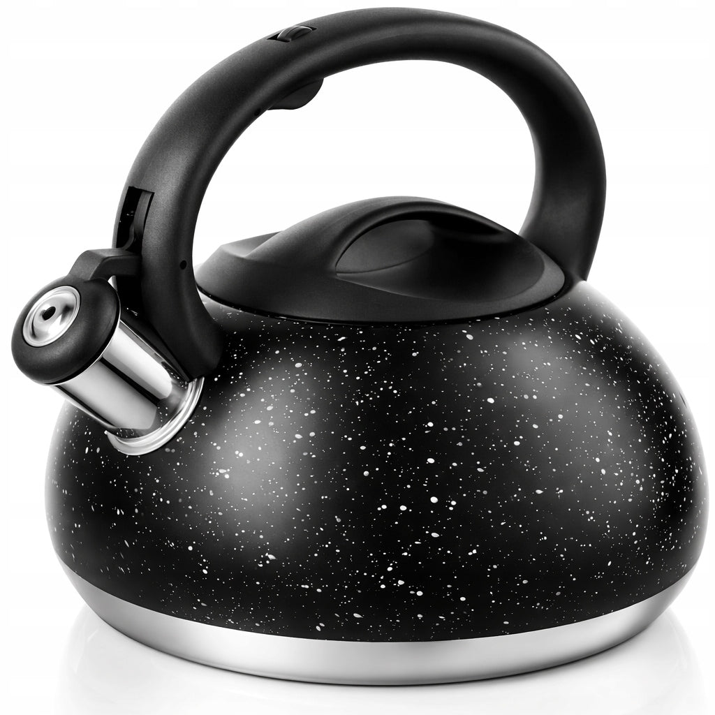 KETTLE WITH WHISTLE TRADITIONAL INDUCTION GAS STAINLESS STEEL LARGE 3 L
