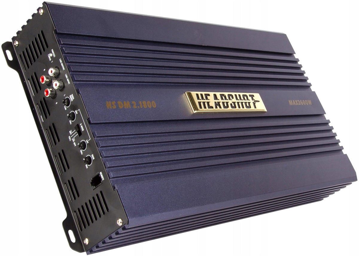 KICX HeadShot DM 2.1800 2-Channel Amp 2x1800W/1x3600W RMS Remote Control Packaging status original