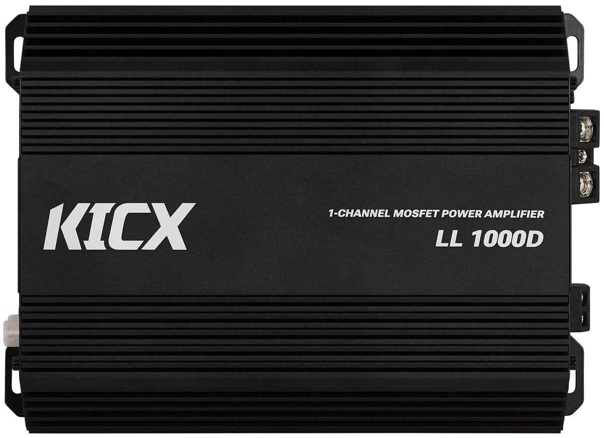 KICX LL 1000D 1-Channel Amplifier for Subwoofer 1000W RMS 1 Ohm Remote Control Manufacturer code LL1000D