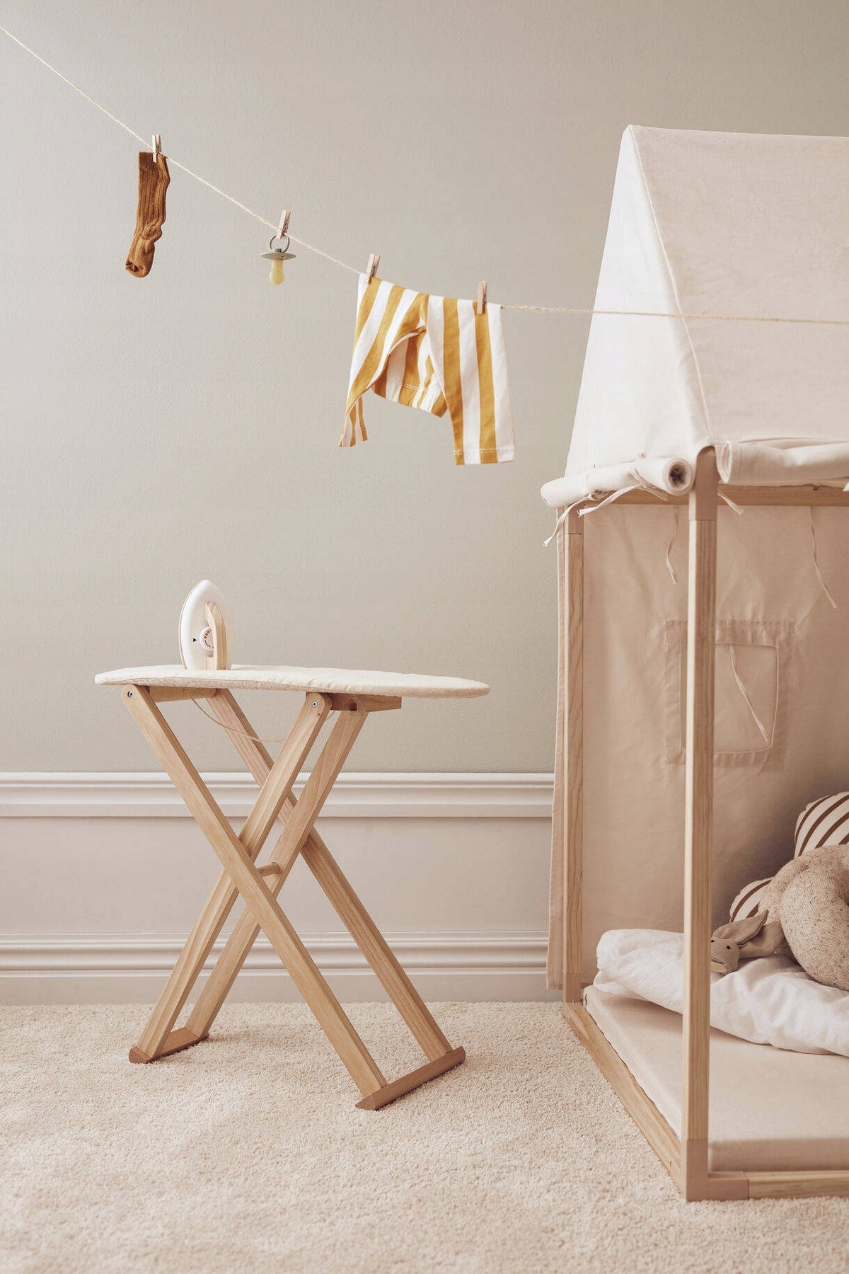 KID'S CONCEPT Wooden Ironing Kit with Iron Brand Kids Concept