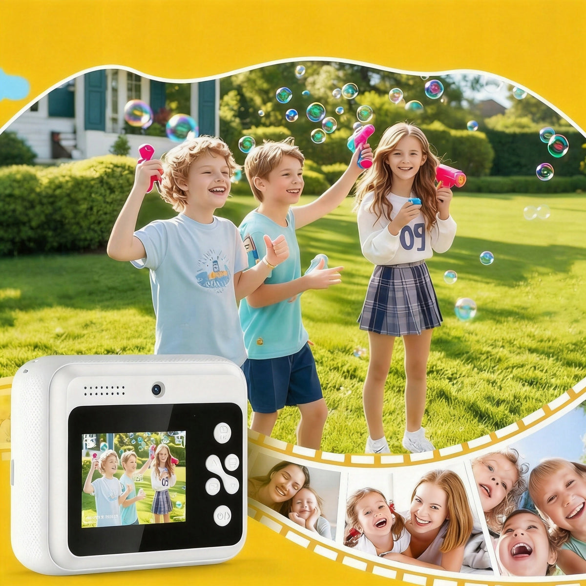 KIDS CAMERA DIGITAL INSTANT USB 1080P WHITE Brand no brand