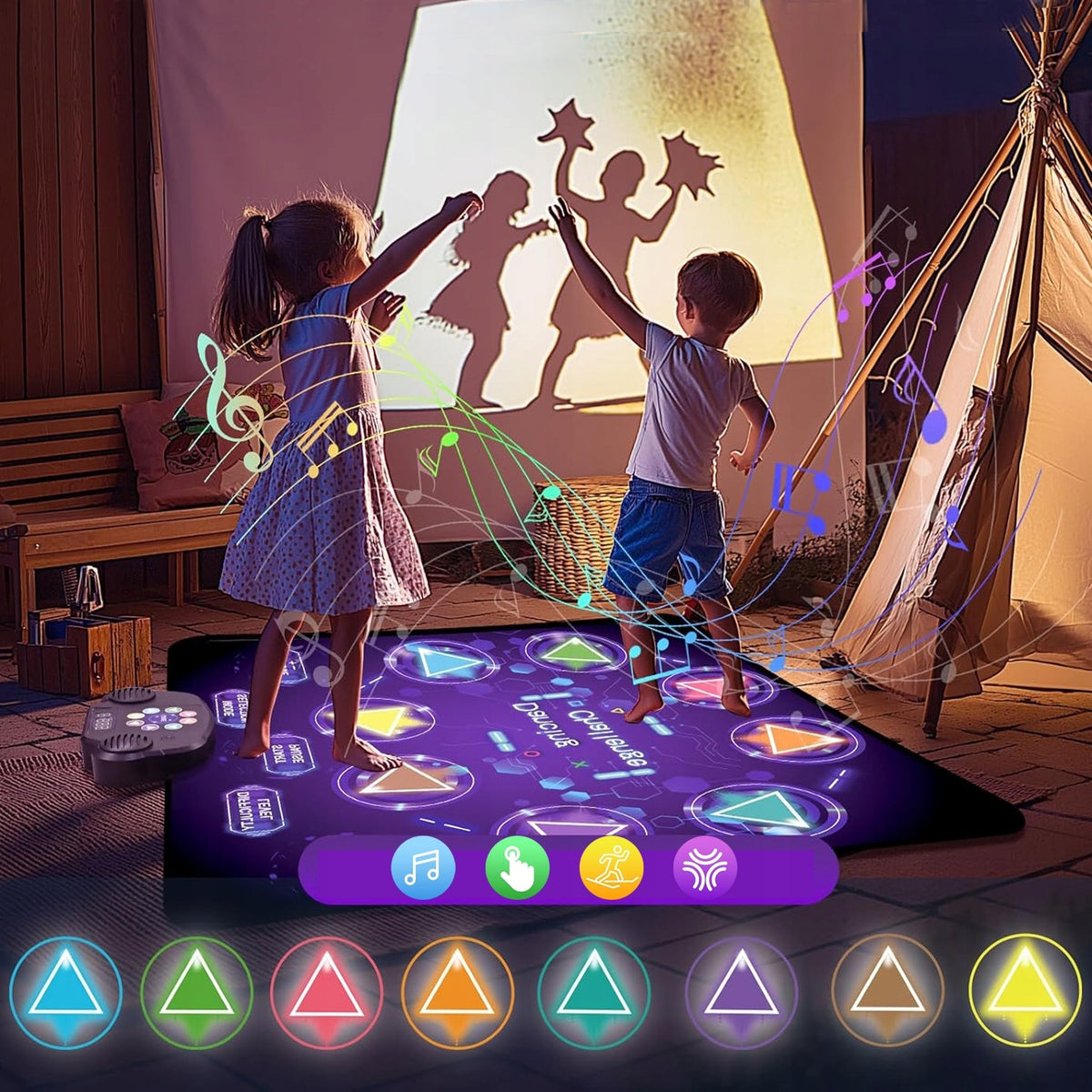 KIDS DANCE MAT BLUETOOTH LIGHT MUSICAL DANCE MAT 8 MODES Product weight with unit packaging 1.2 kg
