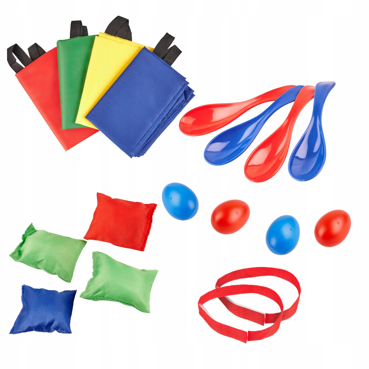 KIDS SPORTS SET THROW TO TARGET 4IN1 BUCKET SASH JUMPING BAGS Brand Ikonka