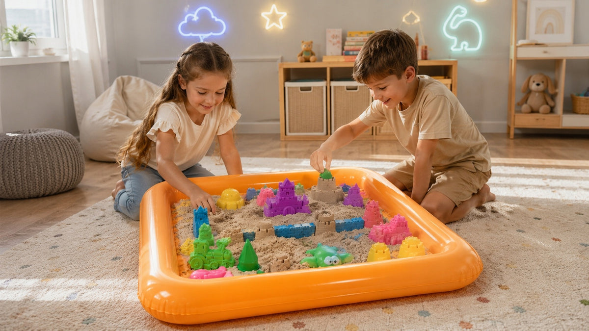 KINETIC SAND 2kg POOL MOLDS SPATULA SANDBOX BUCKET SET XL Manufacturer code G110
