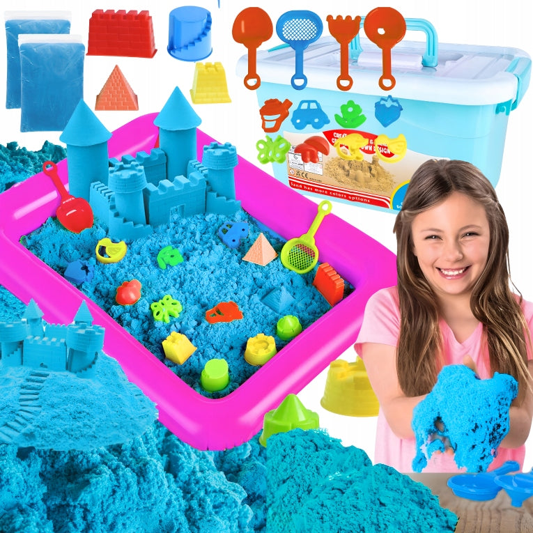 KINETIC SAND 3KG EDUCATIONAL SET SENSORY FUN SANDBOX 3+