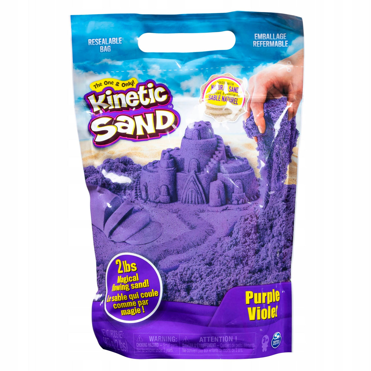 KINETIC SAND PURPLE PLASTIC MASS VIVID COLORS KINETIC SAND 900G Manufacturer code 10024