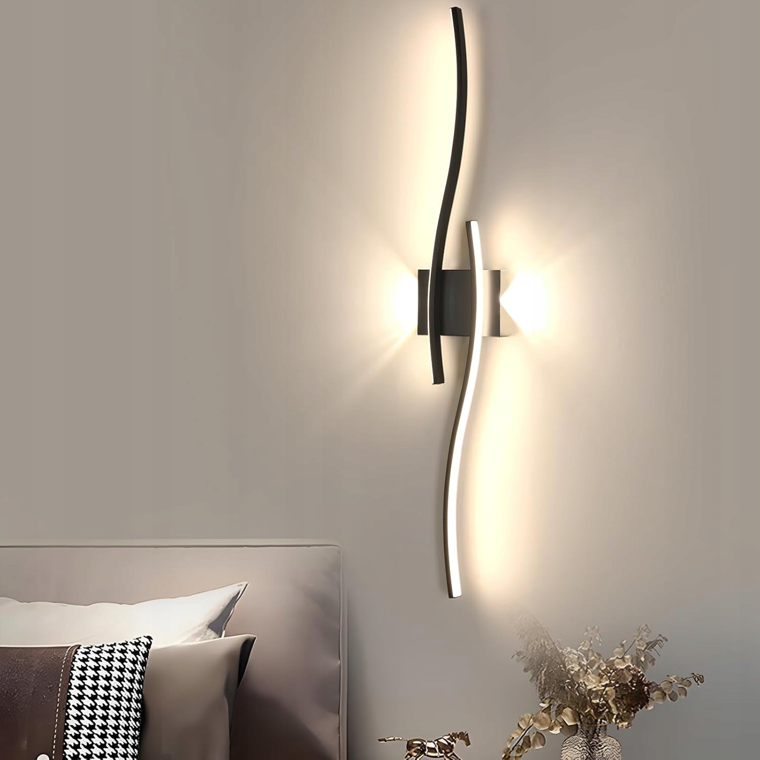 KINKIET CZARNA LAMPA SCIENNA LED NOWOCZESNA SALONU KORYTARZ 4500K 27W 89CM Packaging status original