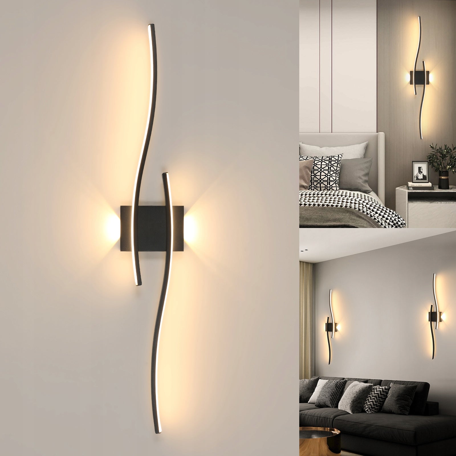 KINKIET LED LAMPA SCIENNA CZARNA NOWOCZESNA DO SALON KORYTARZ 3000K 27W Manufacturer code 30923210