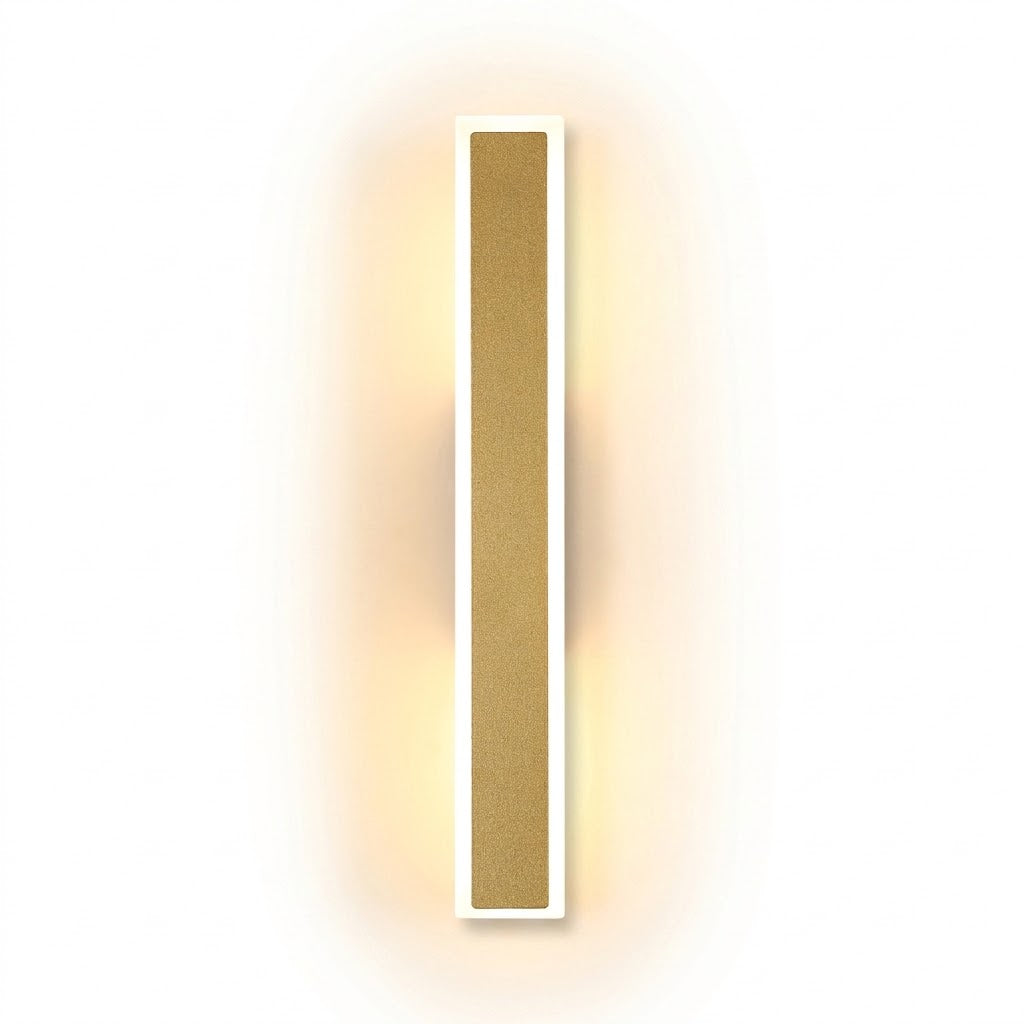 KINKIET LED LAMPA ŚCIENNA ZŁOTA NOWOCZESNA DO SALONU KORYTARZ 12W 3000K Packaging status original
