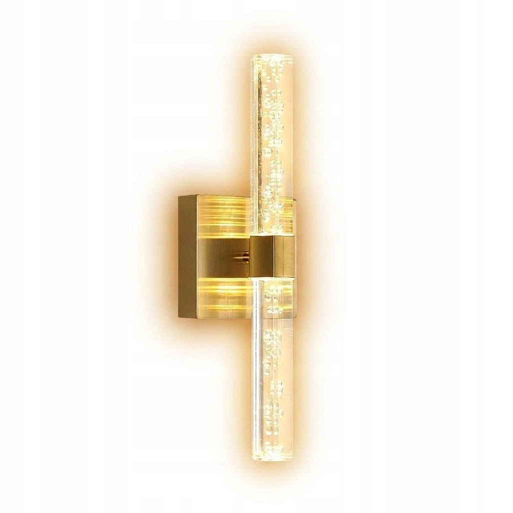 KINKIET LED LAMPA ŚCIENNY ZŁOTY KRYSZTAŁY NOWOCZESNY W KORYTARZ 12W 3000K Packaging status original