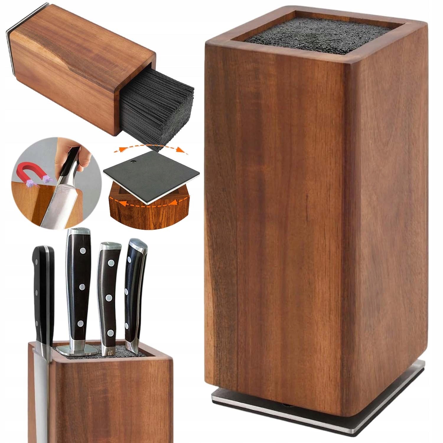 KITCHEN BLOCK LARGE MAGNETIC KNIFE RACK INSERT STAMENS UNIVERSAL