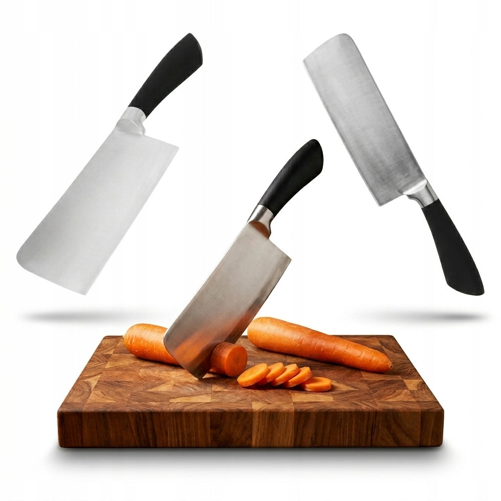 KITCHEN CLEAVER FOR MEAT Vegetables Stainless Steel Black 31x8 Steel Sharp