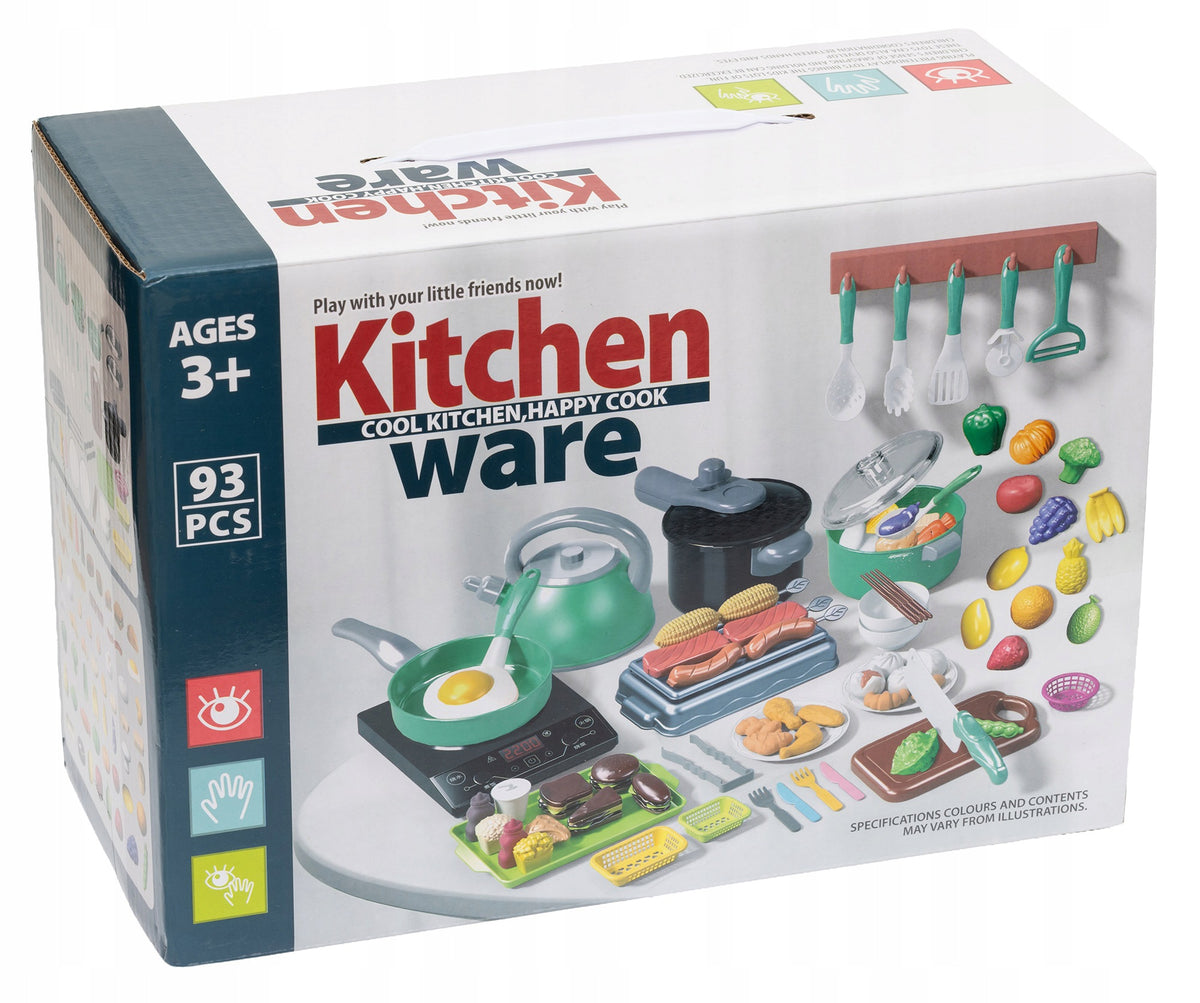 KITCHEN FOR CHILDREN SET OF KITCHEN ACCESSORIES 93 EL POTS FOOD Packaging status original