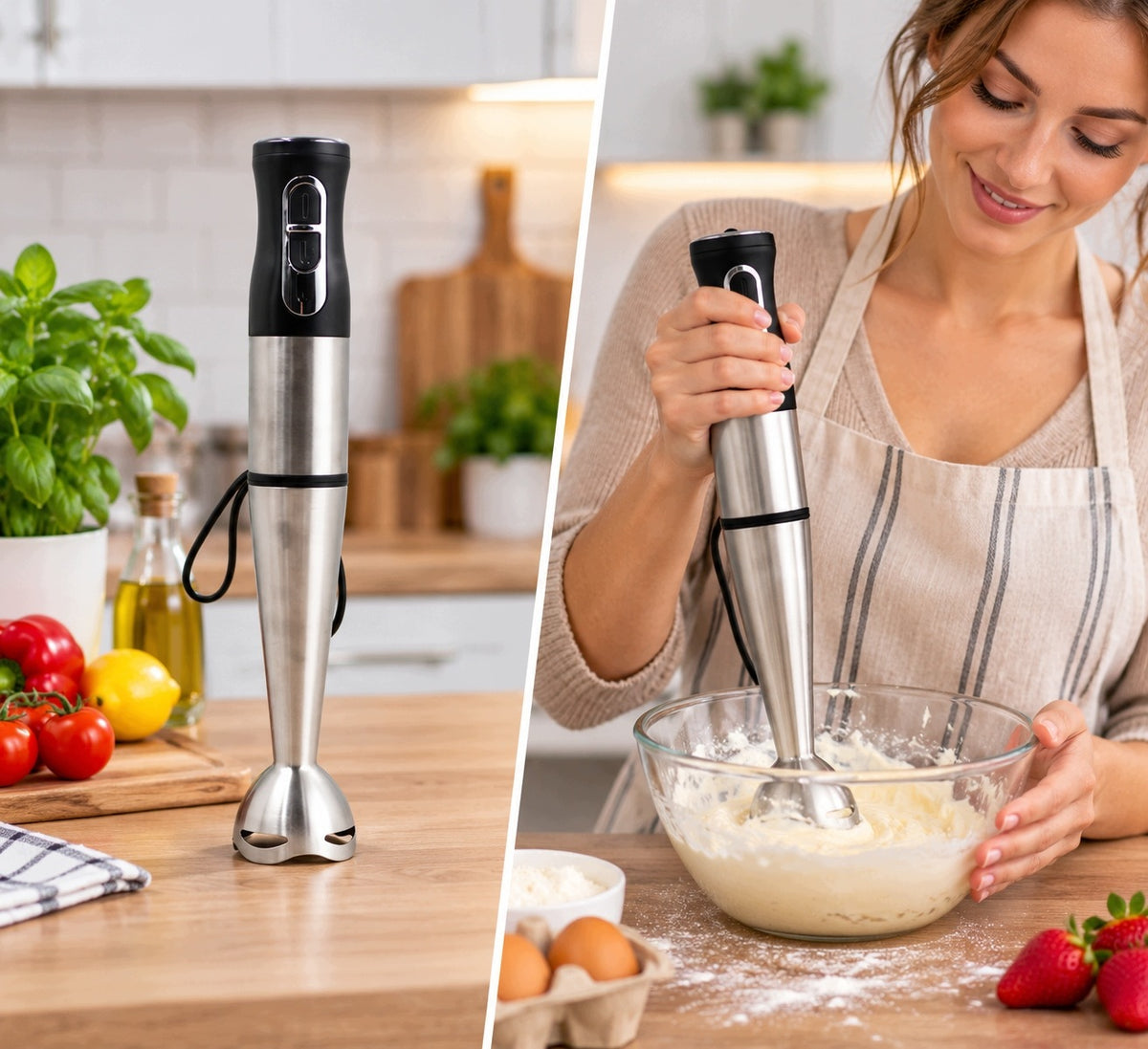 KITCHEN HAND BLENDER POWERFUL 1200W TURBO SAUCE SOUP COCKTAIL MIXER Packaging status original