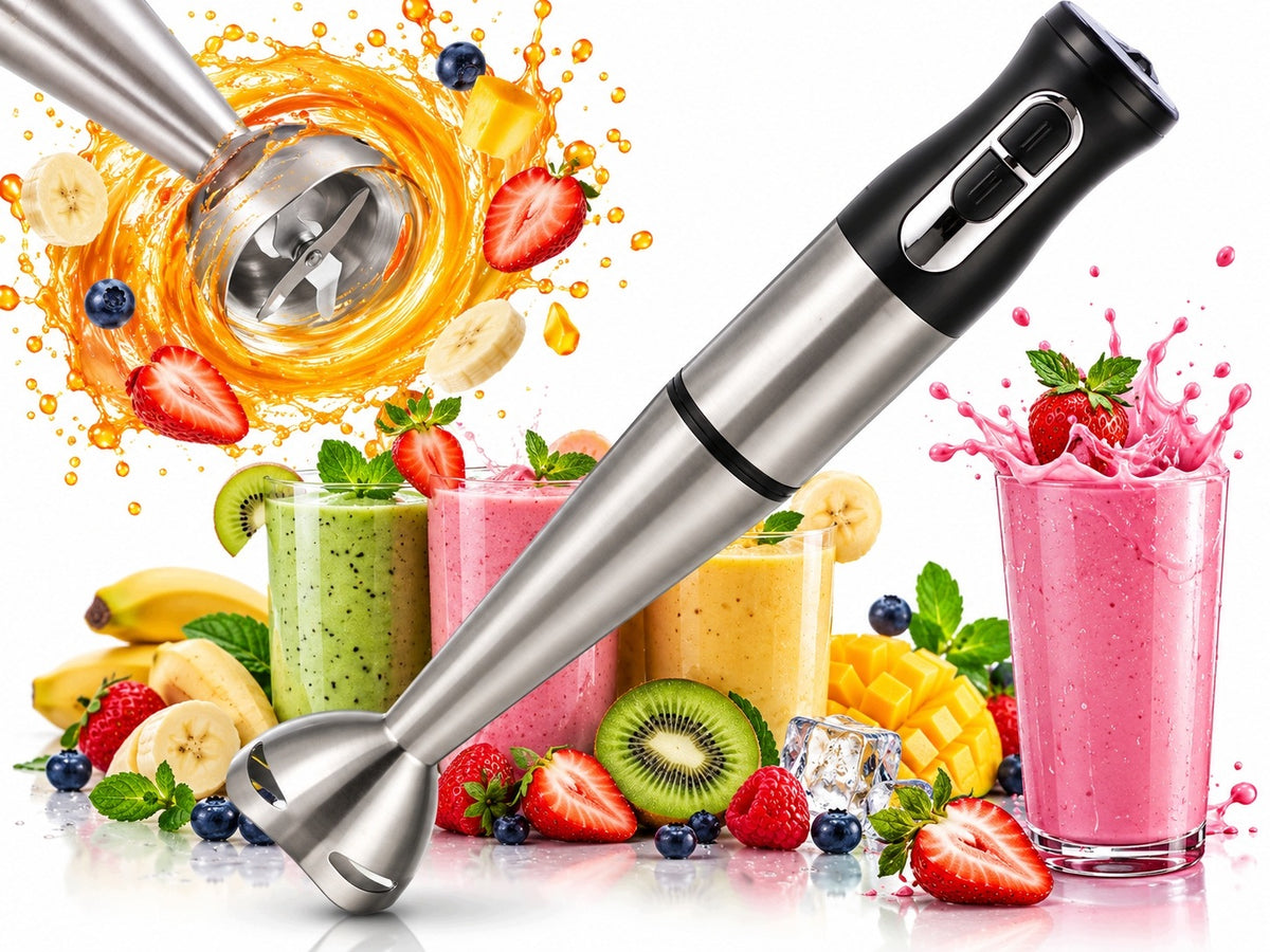 KITCHEN HAND BLENDER POWERFUL 1200W TURBO SAUCE SOUP COCKTAIL MIXER
