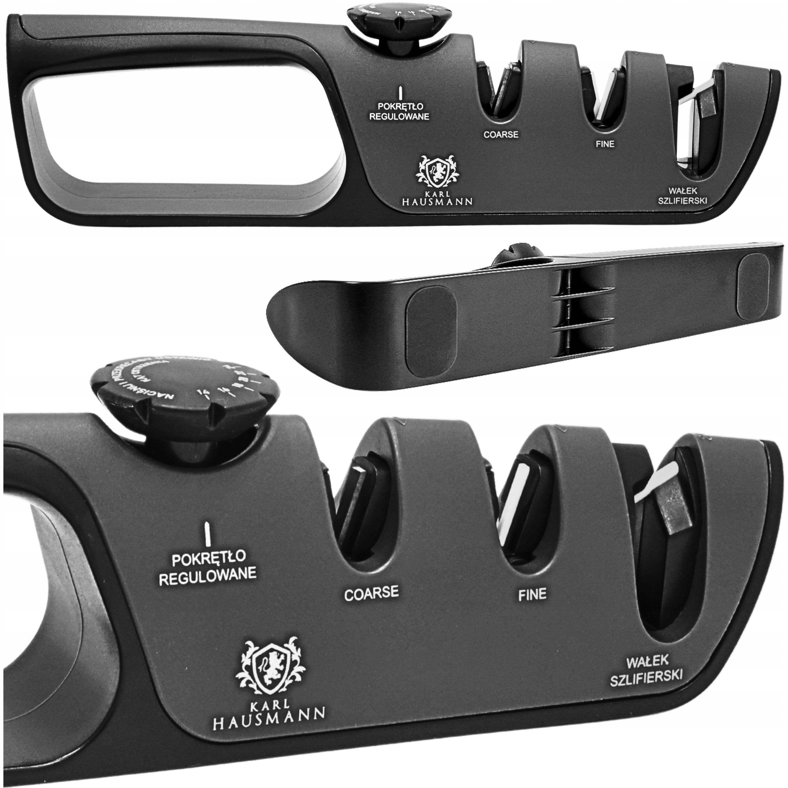 KITCHEN KNIFE SHARPENER SCISSORS WHETSTONE 3in1 ANGLE ADJUSTMENT 14°–24°