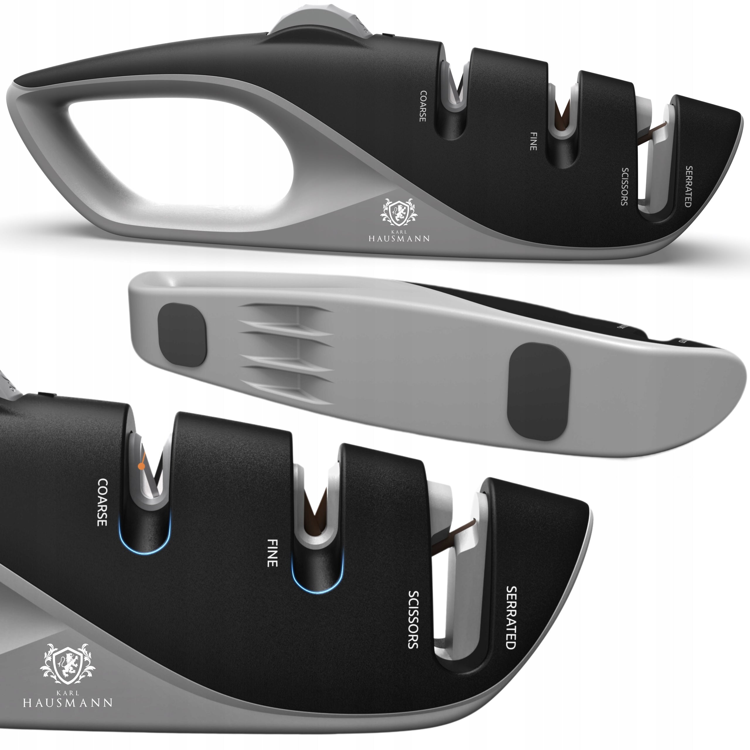 KITCHEN KNIFE SHARPENER THREE-PHASE WHETSTONE 3in1 SHARPENER ANGLE ADJUSTMENT