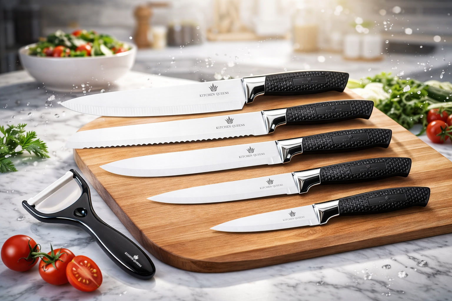 KITCHEN KNIVES SET OF KITCHEN KNIVES SET PEELER KNIFE 6 EL. Packaging status original