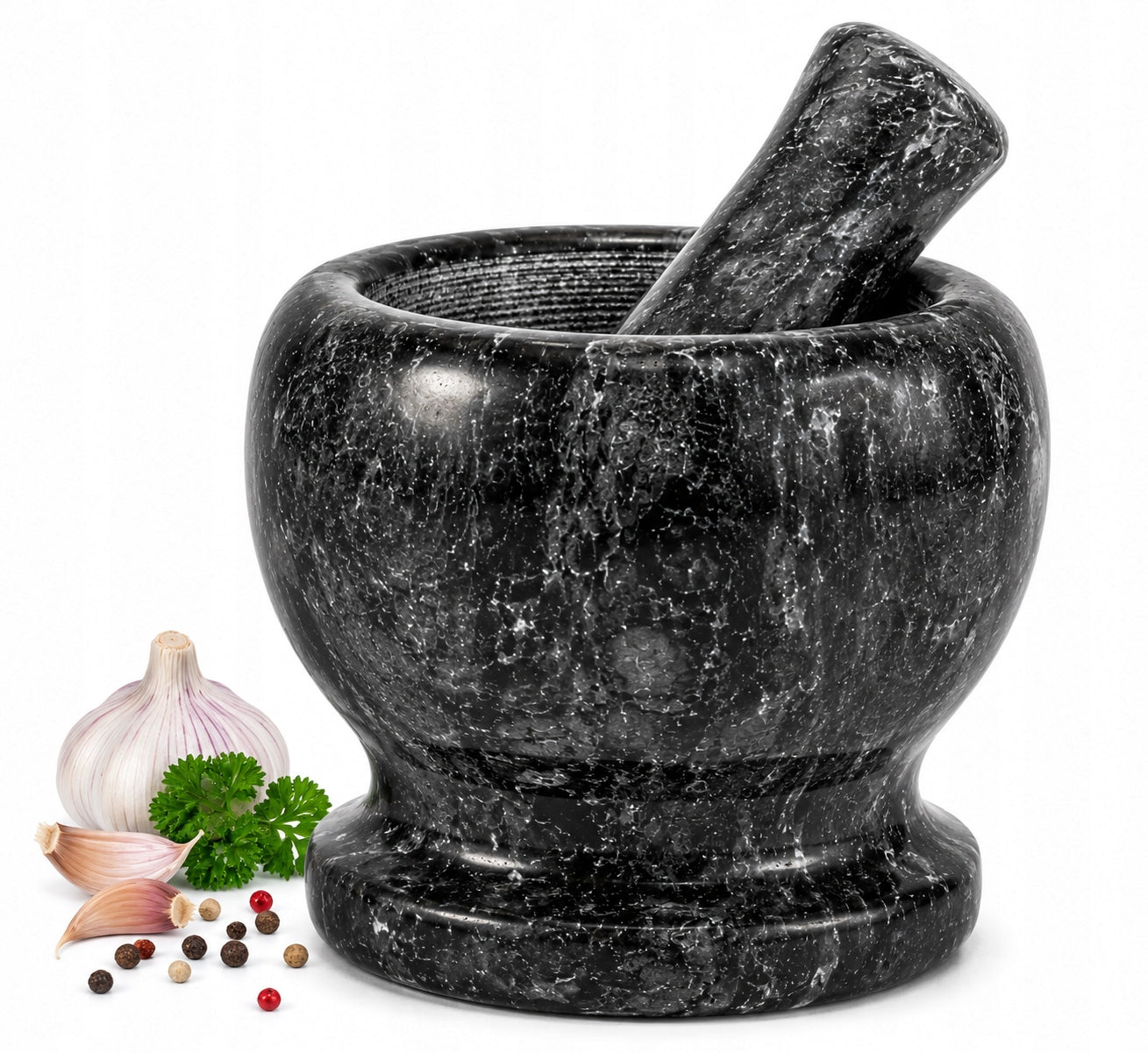 KITCHEN MORTAR GRANITE STONE ROSSNER BLACK 10x11