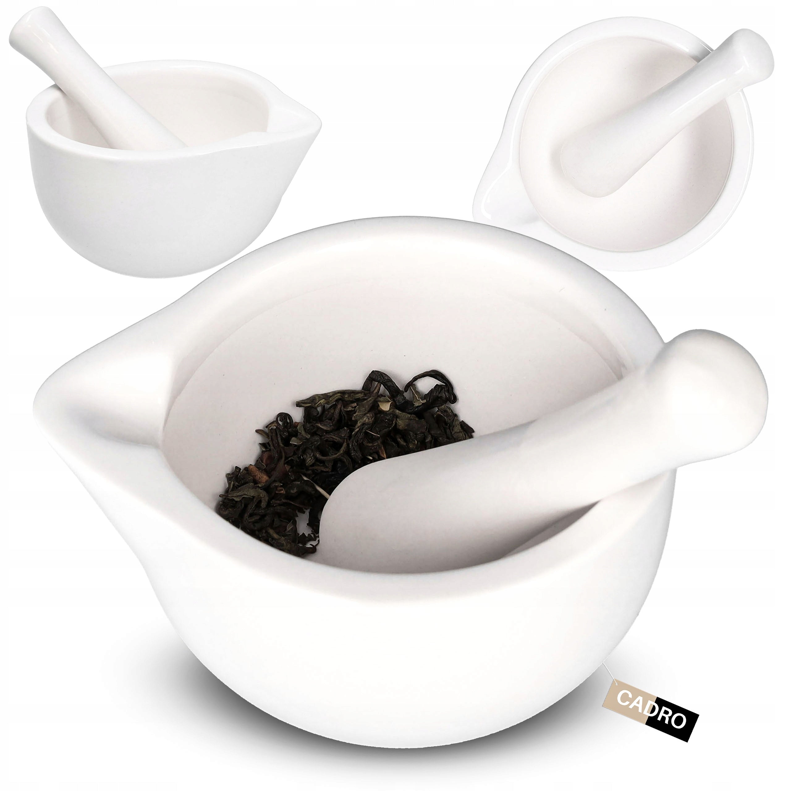 KITCHEN MORTAR Porcelain Pestle for Salt Pepper Spice Herbs