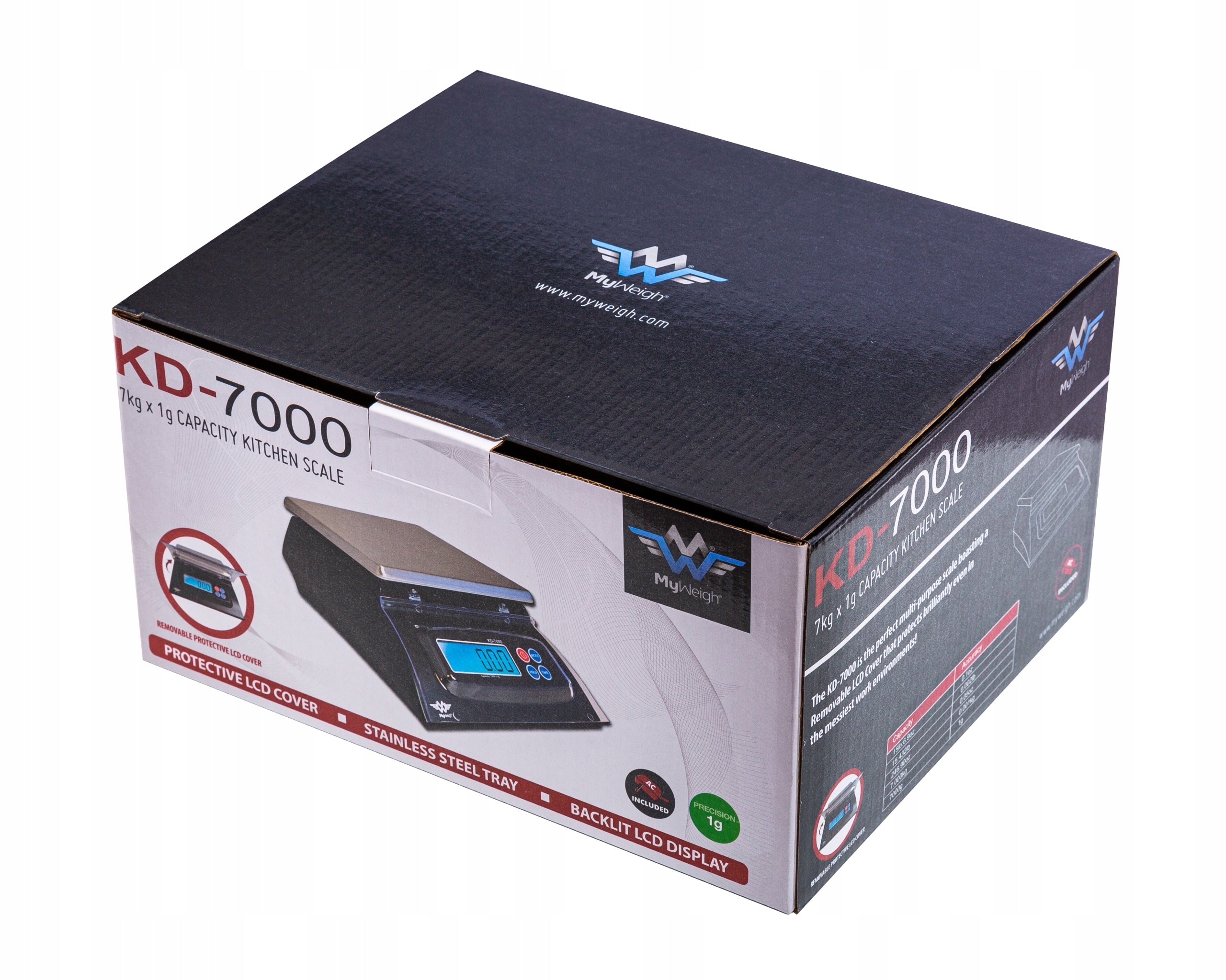 KITCHEN SCALE UP TO 7kg ELECTRONIC GASTRONOMIC ACCURATE FOR KITCHEN Power supply batteries