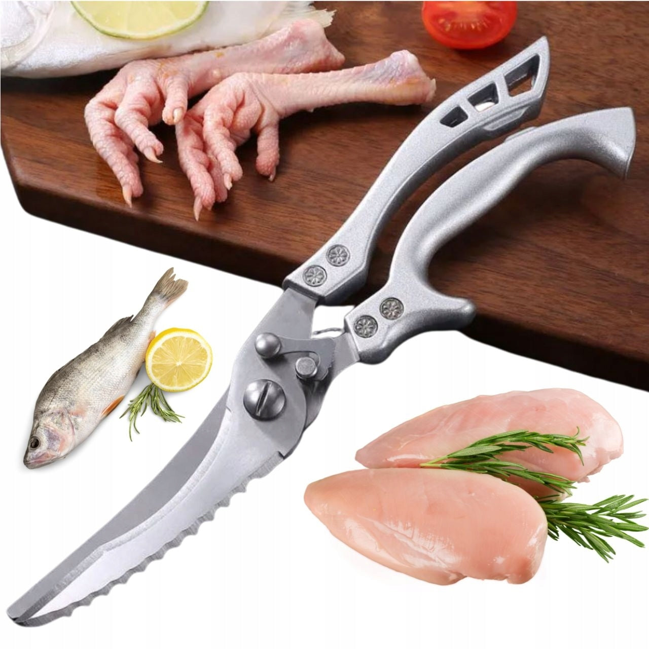 KITCHEN SCISSORS STEEL FOR MEAT CUTTING CHICKEN FISH