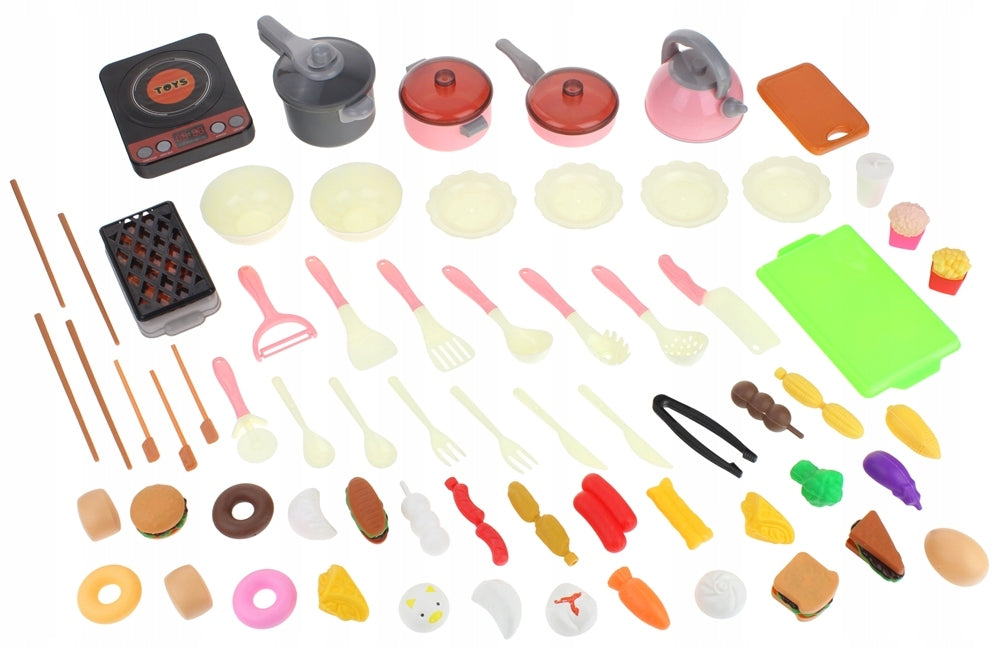 KITCHEN SET POTS DISHES KETTLE FRYING PAN SPOONS ACCESSORIES KITCHEN Packaging status original