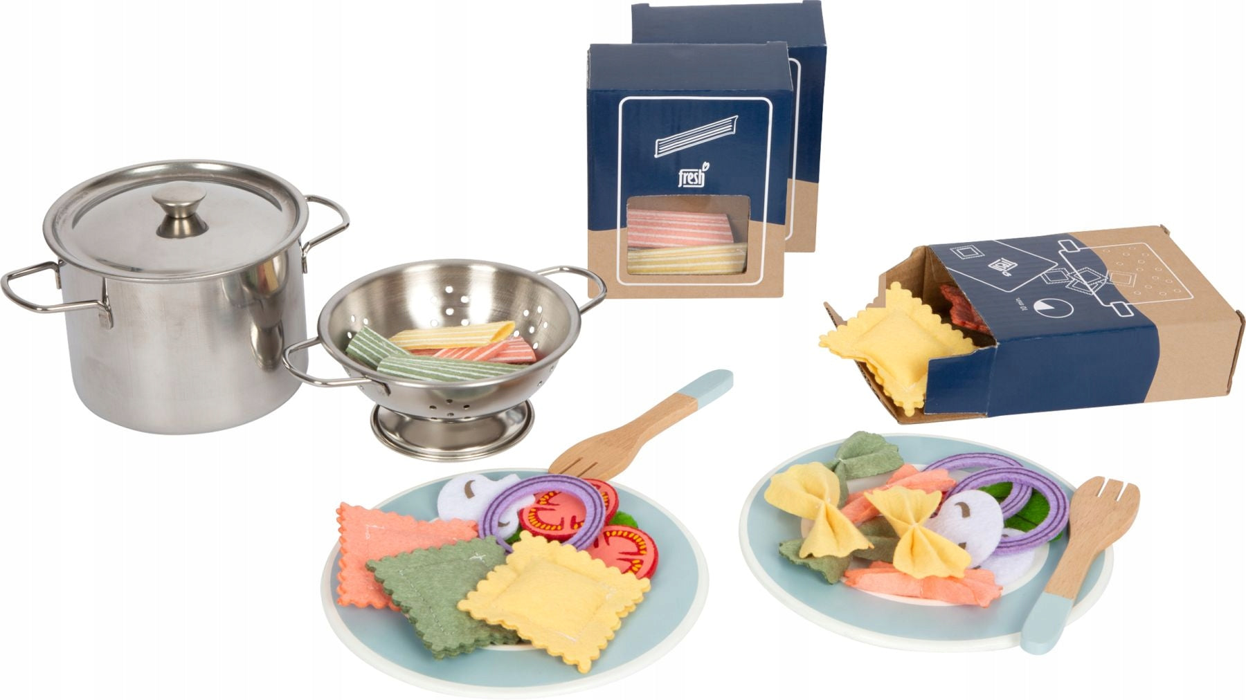 KITCHEN SET Pasta Cooking For Kids Metal Wooden Accessories Manufacturer code 12292