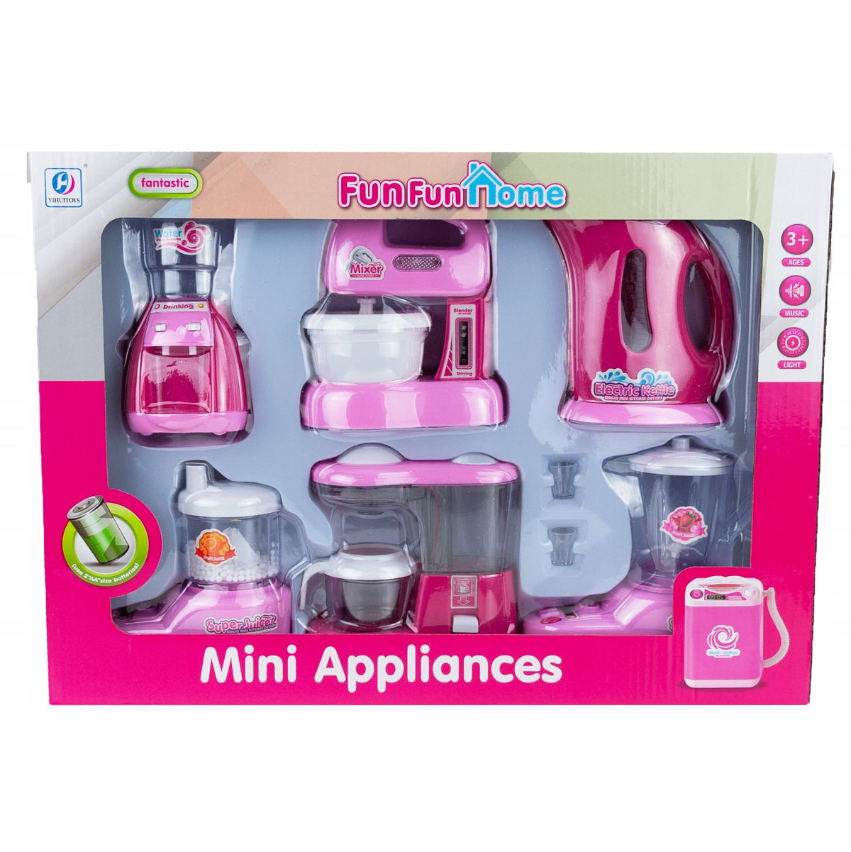 KITCHEN SET SMALL AGD PINK MIXER KETTLE SMALL CHEF ACCESSORIES Packaging status original