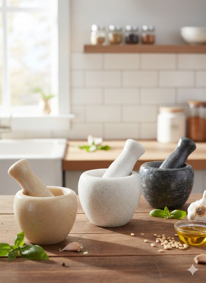 KITCHEN STONE MORTAR FOR SPICES WITH PESTLE FOR SPICE HERBS Manufacturer code 6757