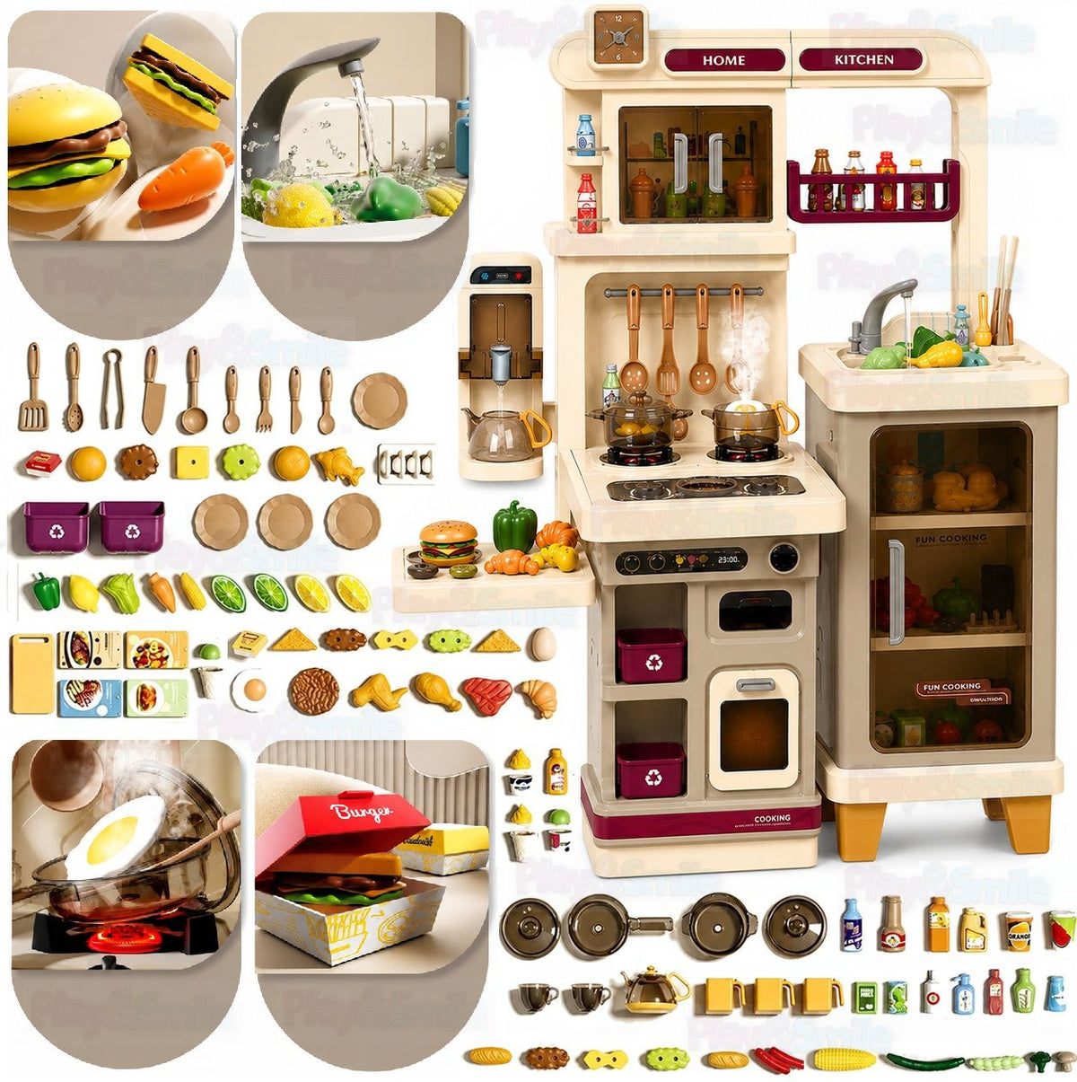KITCHEN STOVE TAP WITH WATER STEAM SINK OVEN ACCESSORIES