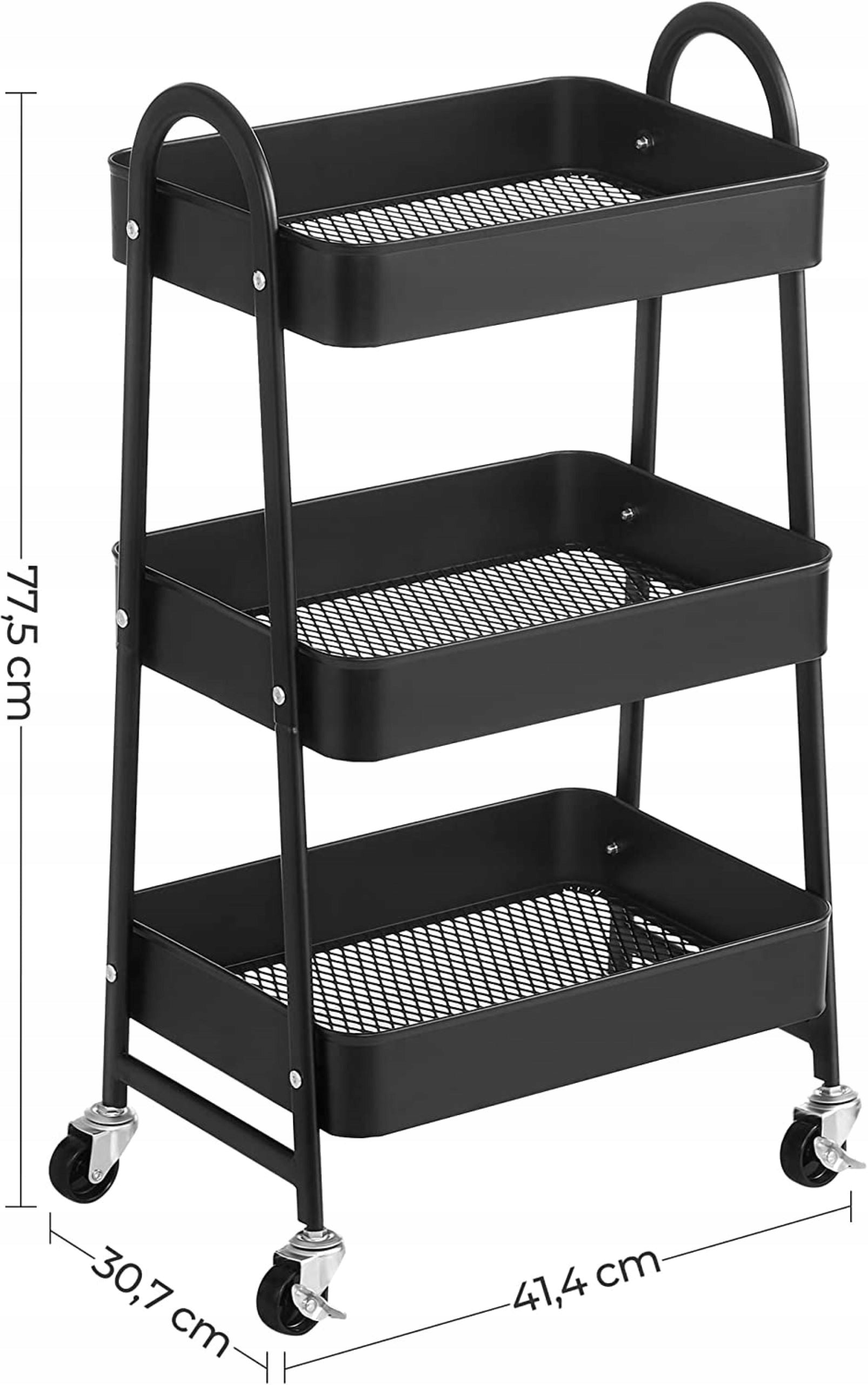 KITCHEN TROLLEY BATHROOM SHELF CABINET ON WHEELS Brand Songmics