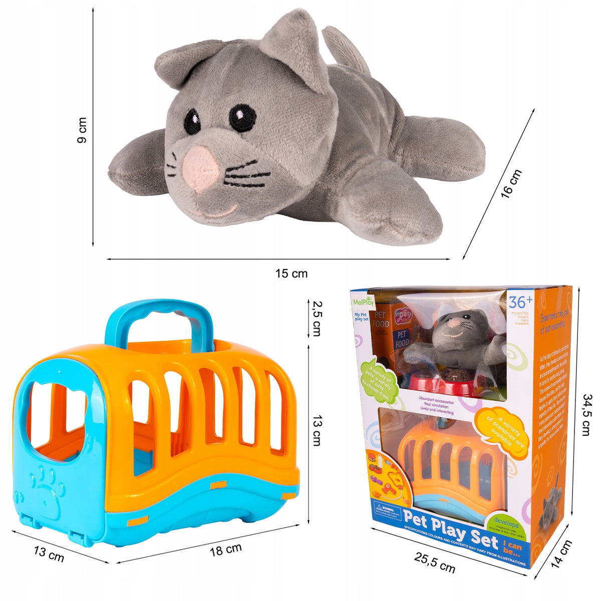KITTEN PLUSH TOY TRANSPORTER CARE KIT ACCESSORIES TOYS KARMA Packaging status original
