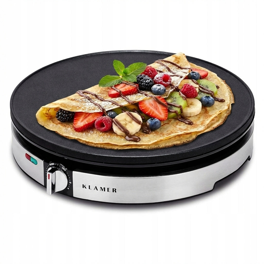 KLAMER Crepes Maker, 30 cm diameter hob, anti-stick coating