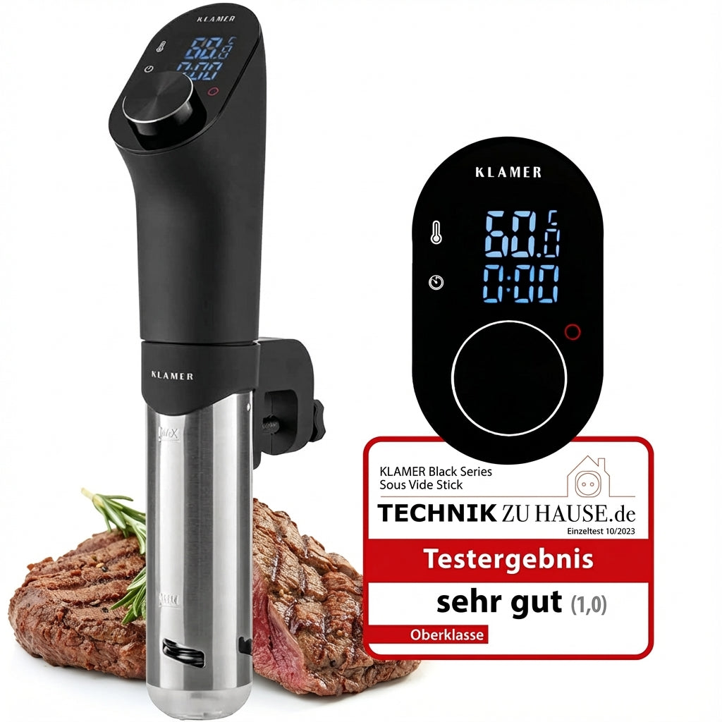 KLAMER Sous Vide Stick, 1200 W, IPX7 Waterproof Sous Vide Heater with ob