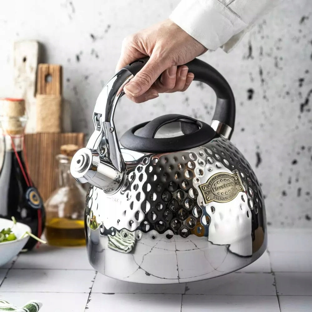 KLAUSBERG STEEL KETTLE WITH WHISTLE 3 LITERS - SILVER EAN (GTIN) 5908287276444