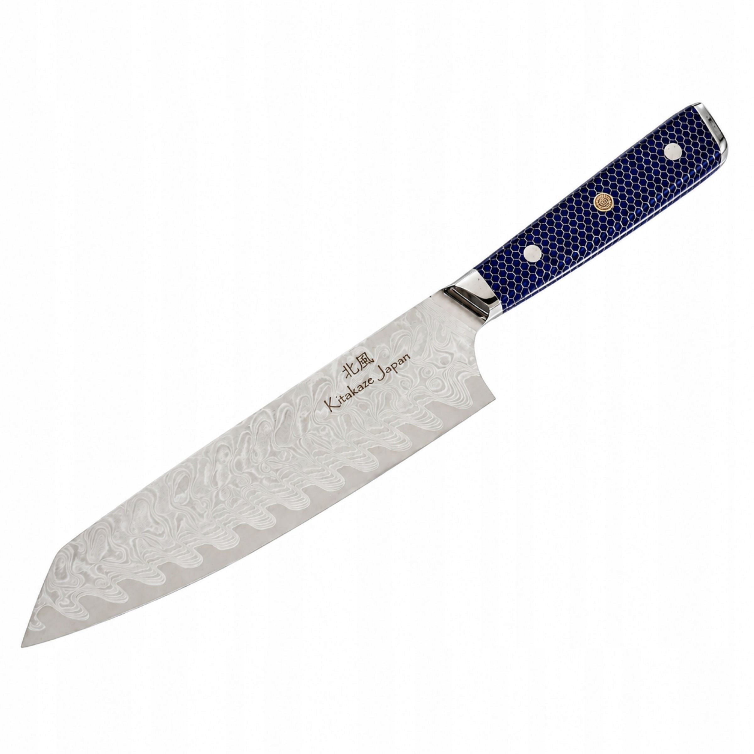 KNIFE JAPANESE BOSS GYUTO STONE BEAUTIFUL DAMASCUS STEEL SHARP FOR GIFT