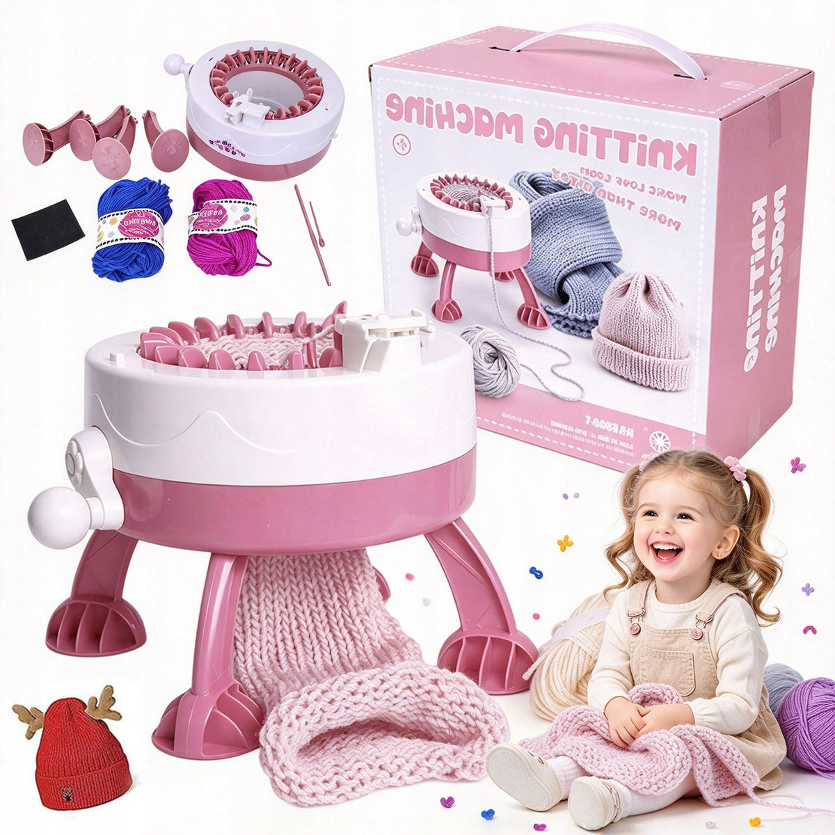 KNITTING MACHINE 2 MODES GRINDER FAST CREATIVE HATS SCARVES SOCKS