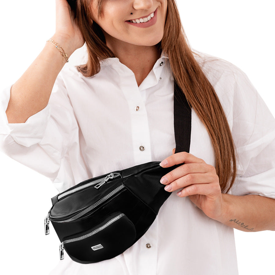 KOCHMANSKI shoulder sachet or bum bag women's belt black