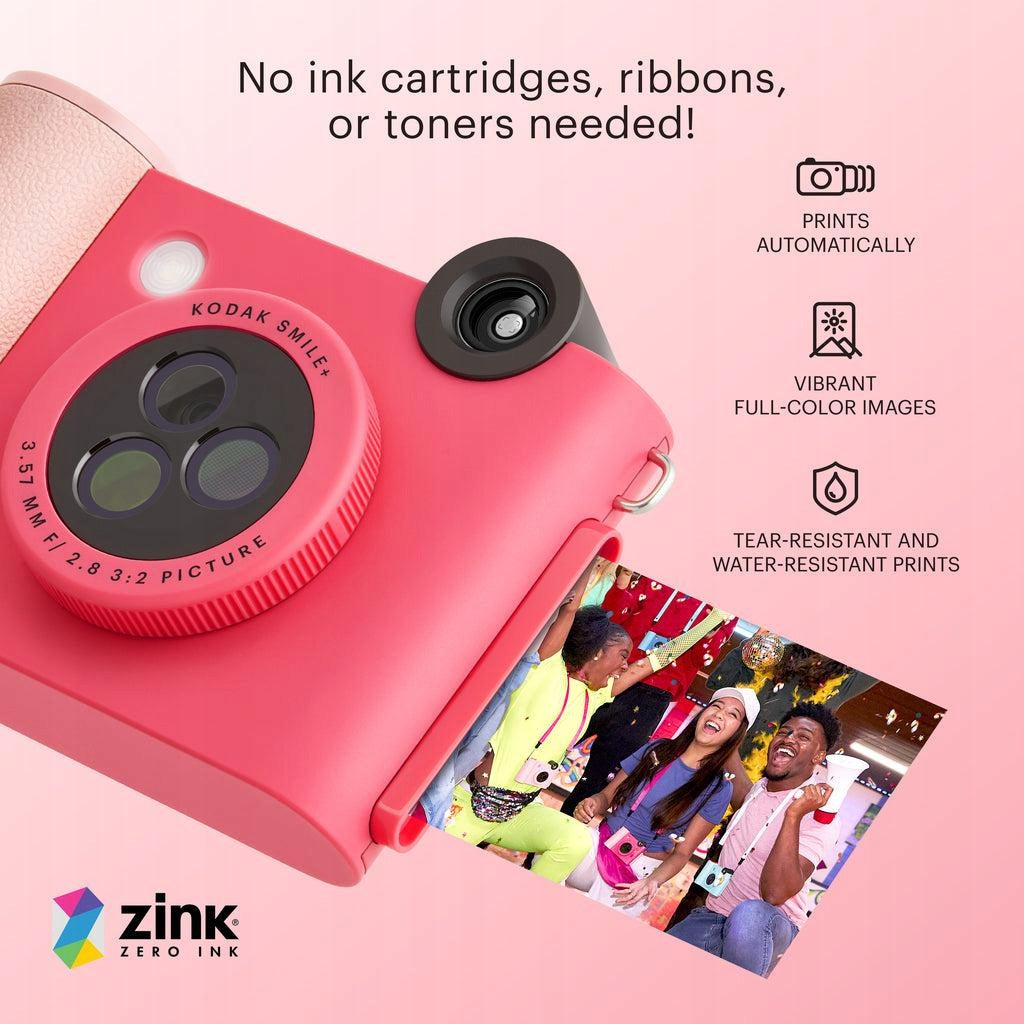 KODAK Smile+ Instant Camera 10MP ZINK Bluetooth Pink Fuchsia Manufacturer code RODSMPCAMFS