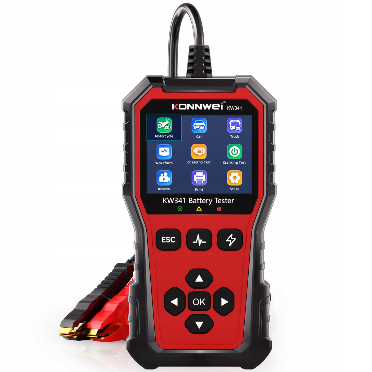 KONNWEI KW341 Battery Tester 6V / 12V / 24V Charging Test, Lifespan