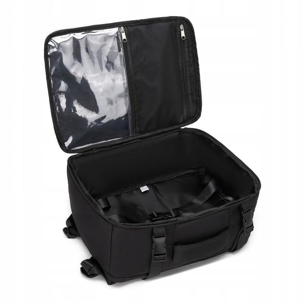 KONO Cabin travel backpack for aircraft RYANAIR 40x30x20 hand luggage Manufacturer code BPK2601 BK